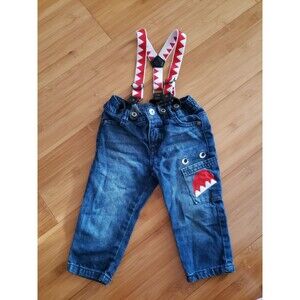 Adorable Monster Overalls 12m